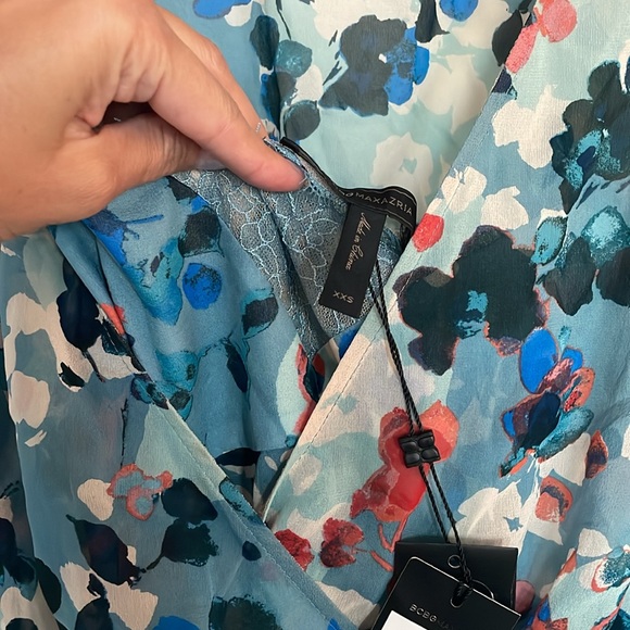 BCBG MaxAzria Adelynn Long Sleeve Lace Yolk Silk Chiffon Mini Dress, NWT, XXS - Picture 7 of 9